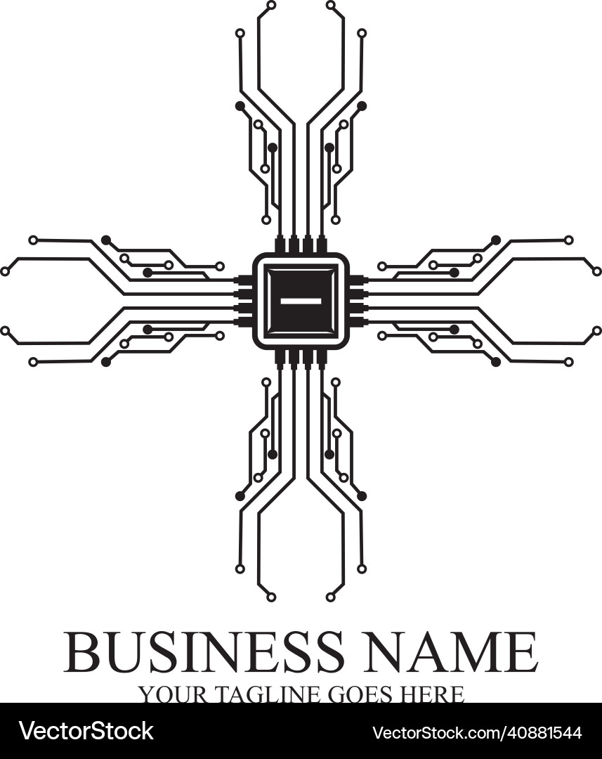 Cpu processor line icon for websites and mobile vector image