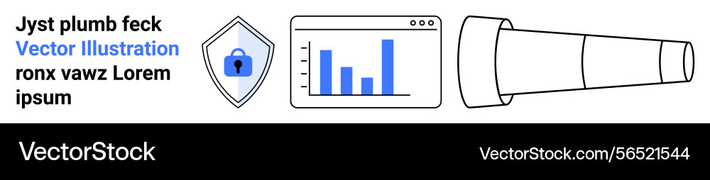 Data security with analytics dashboard vector image