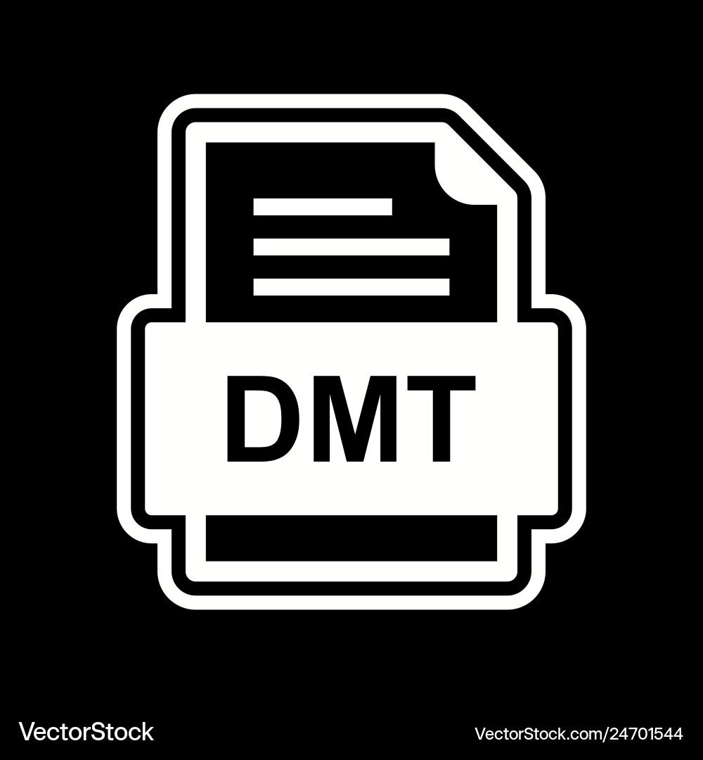 Dmt file document icon vector image