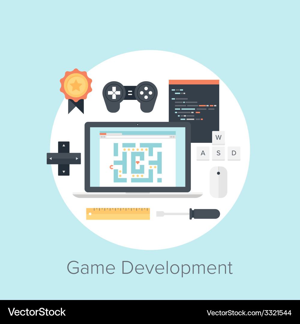 Game development Royalty Free Vector Image - VectorStock