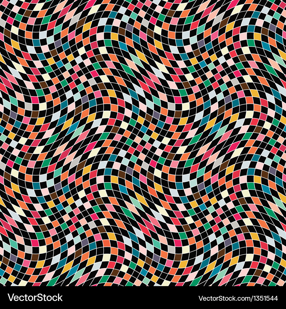 Geometric Colorful Grid Pattern vector image