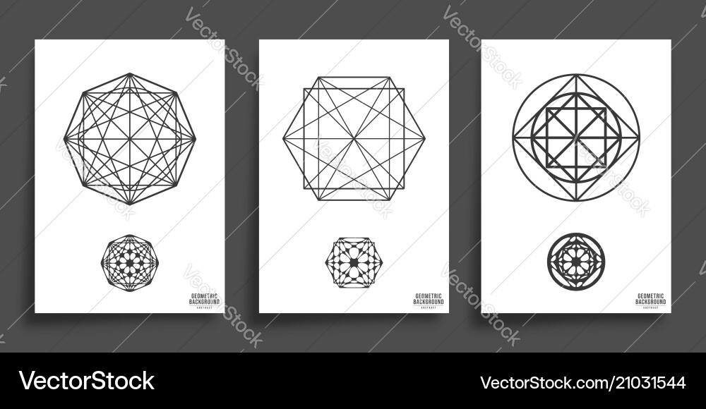 Minimal Geometric Shapes Collection Vector Image