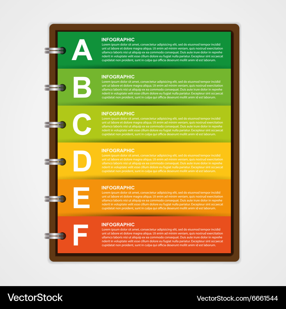 Modern design template infographic of notebook Vector Image