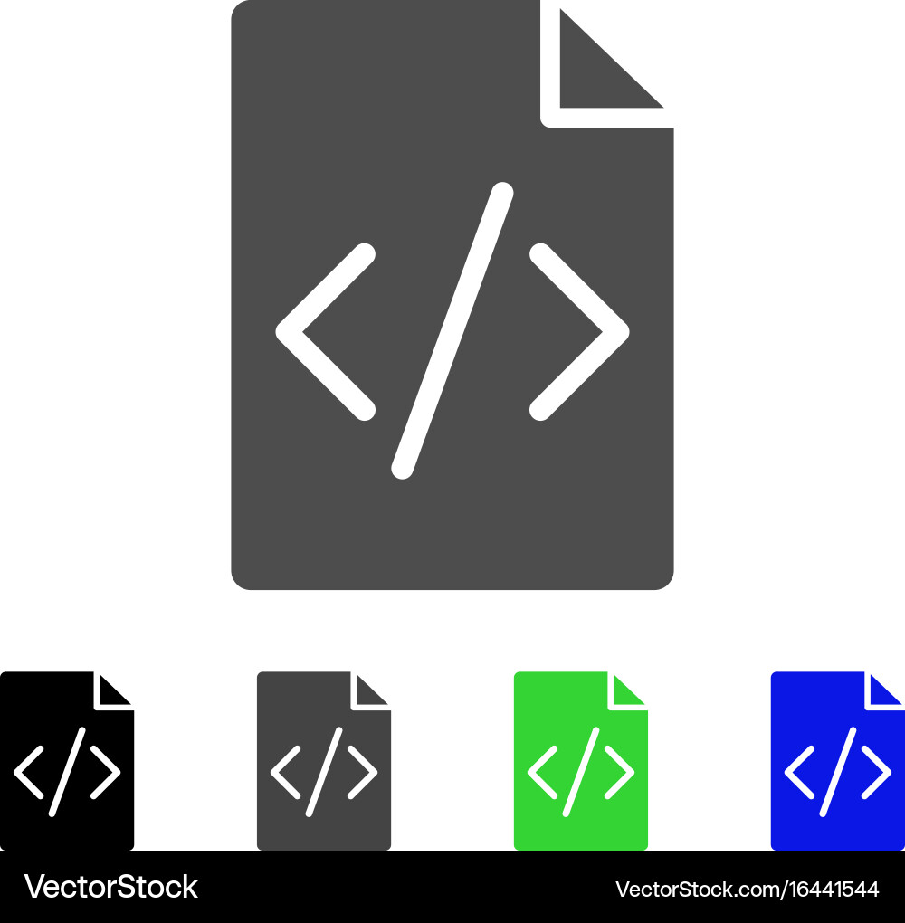 Programming script page flat icon vector image