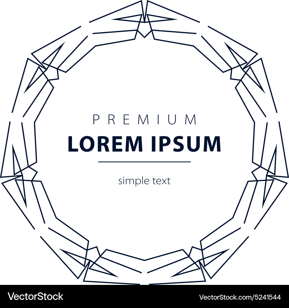 Set abstract frames logo templates line style Vector Image