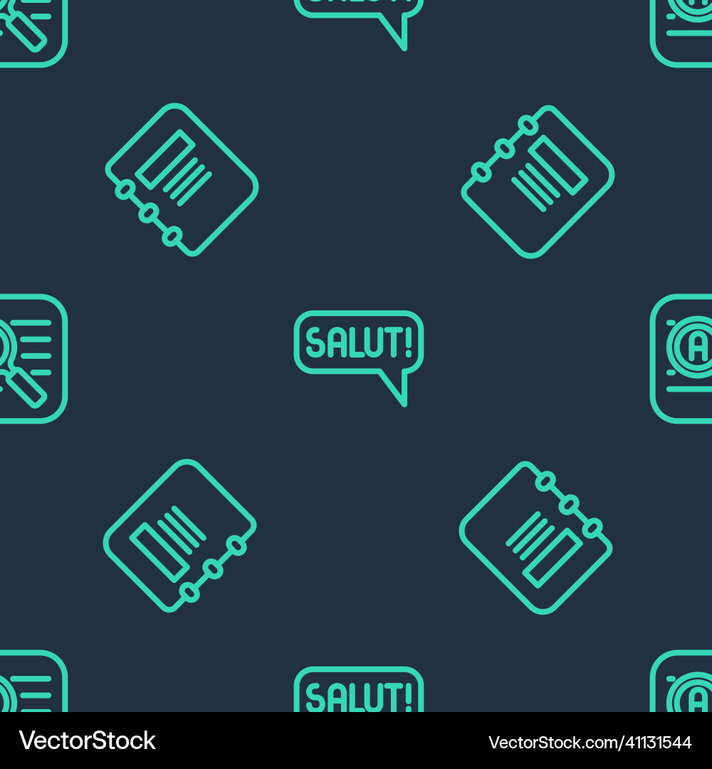 Set line salut in different languages notebook Set line salut in different languages notebook vector image