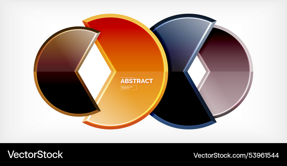 Trendy round shapes with triangular angle design Trendy round shapes with triangular angle design Vector Image