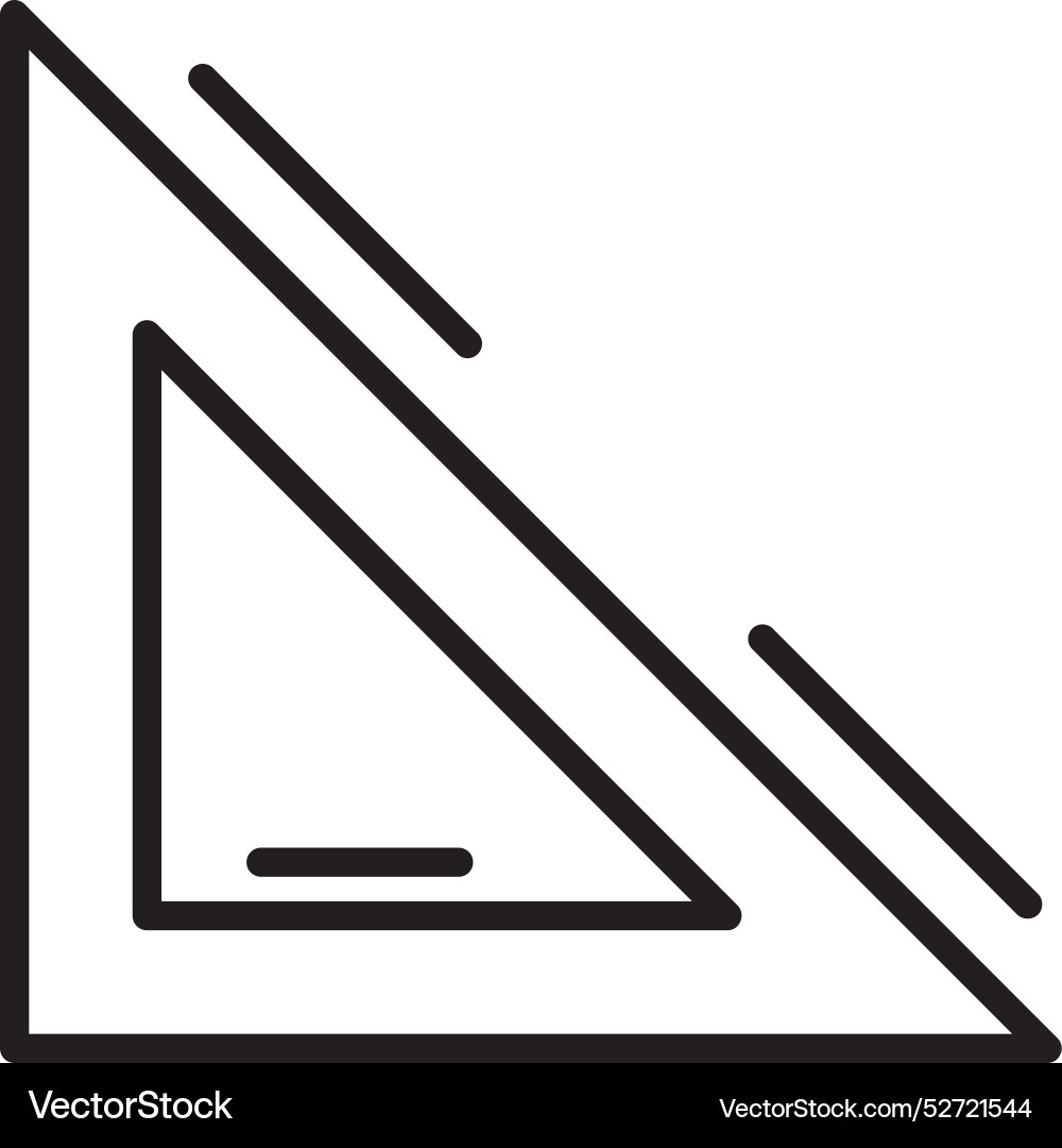 Triangular scale line icon design Vector Image