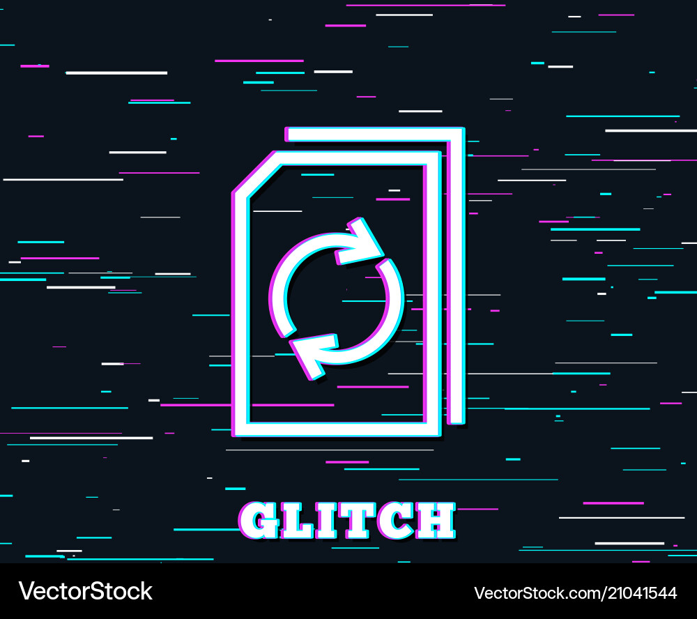 Update document line icon refresh file sign vector image