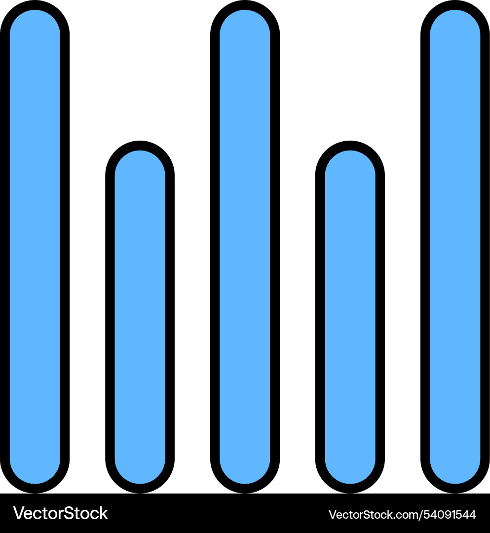 Vertical align bottom line filled icon design Vector Image