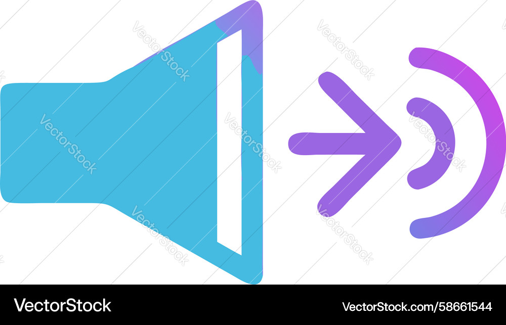Volume Up Speaker Icon Vector Image