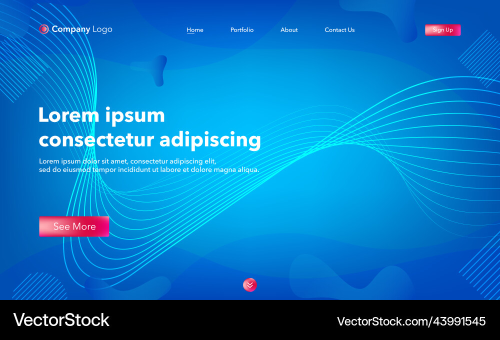 Abstract background website landing page template Abstract background website landing page template vector image