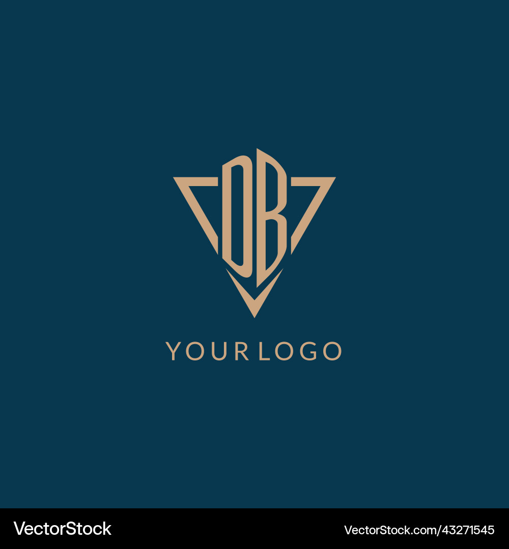 DB Initials Logo - Triangle Shape Vector Image
