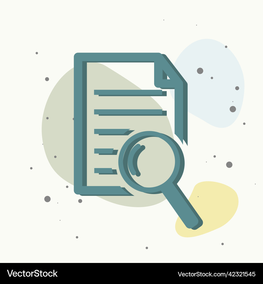 Document icon and magnifier verification Document icon and magnifier verification vector image