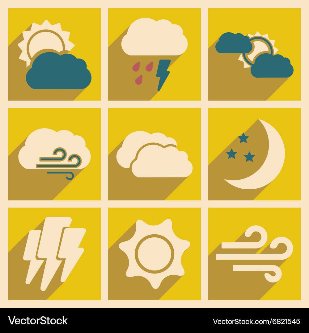 Flat with shadow concept and mobile application vector image