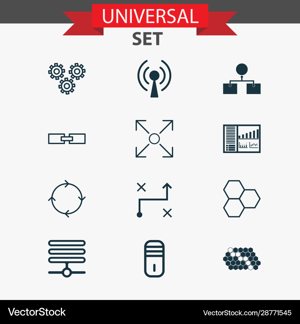 Learning icons set with processor data cells Learning icons set with processor data cells vector image