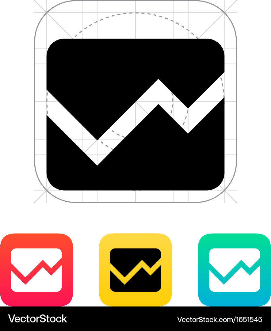 Line Graph Icon - Data Visualization vector image