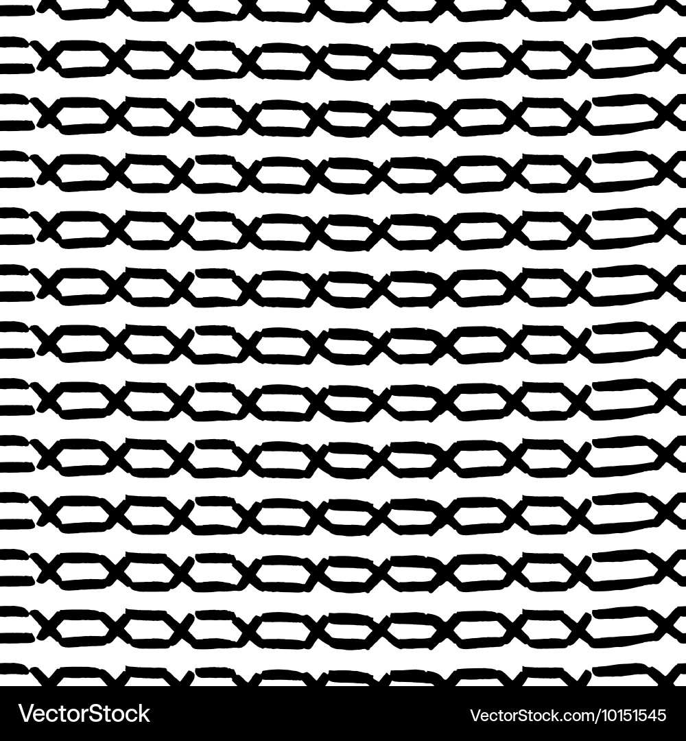 Seamless horizontal background with simple hand vector image