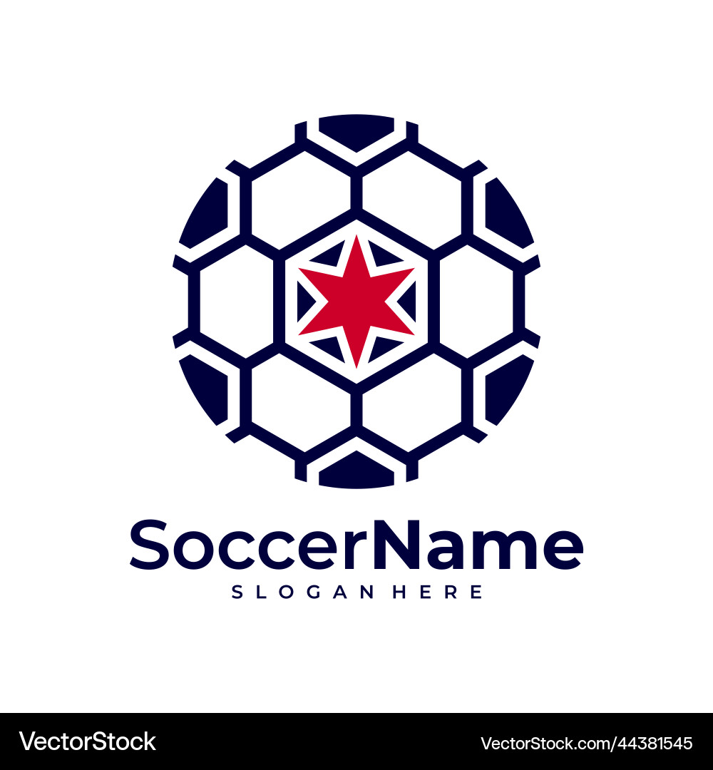 Star Fußball Logo Vorlage Fußball Star Fußball Logo Vorlage Fußball vektorbild
