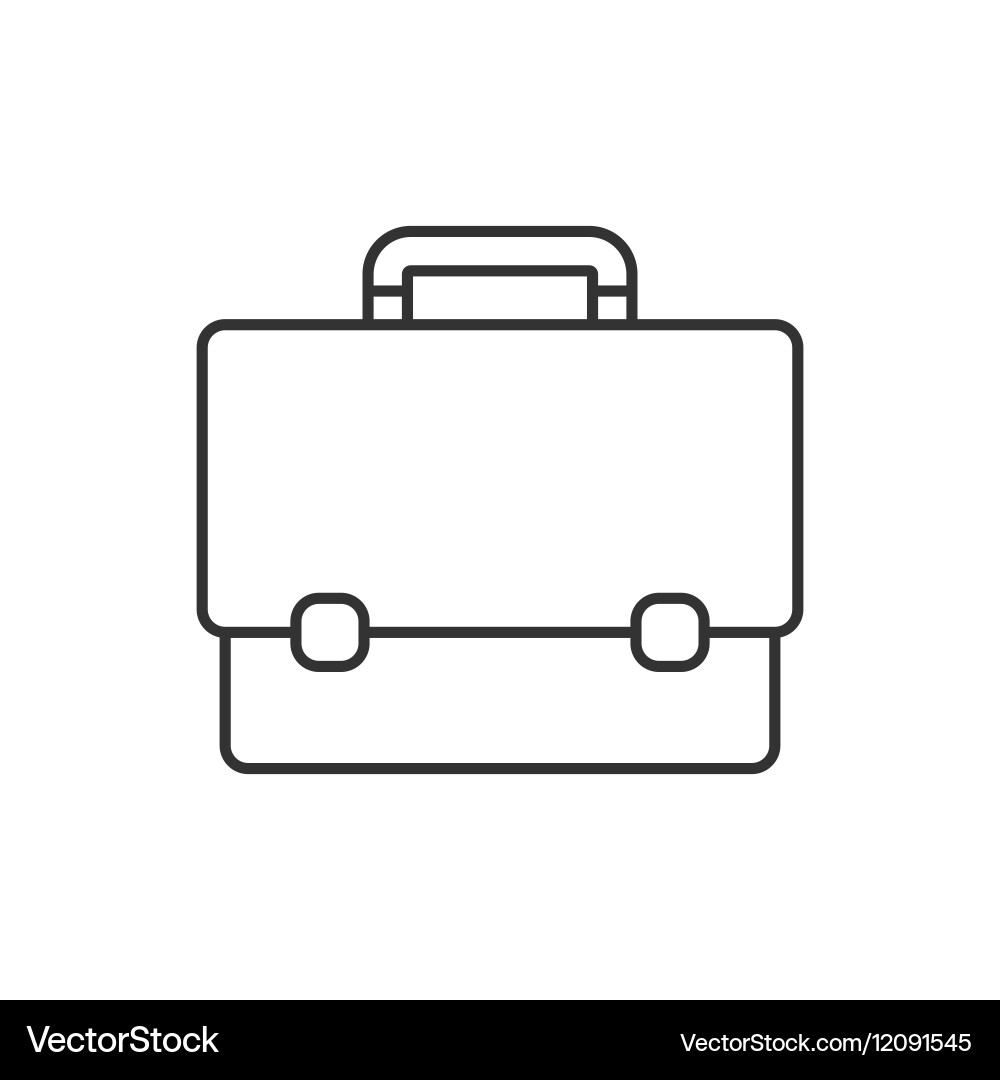Thin Line Briefcase Icon Royalty Free Vector Image
