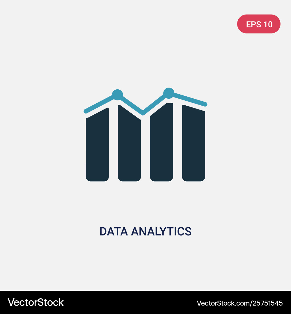 Two color data analytics icon from user interface Two color data analytics icon from user interface vector image