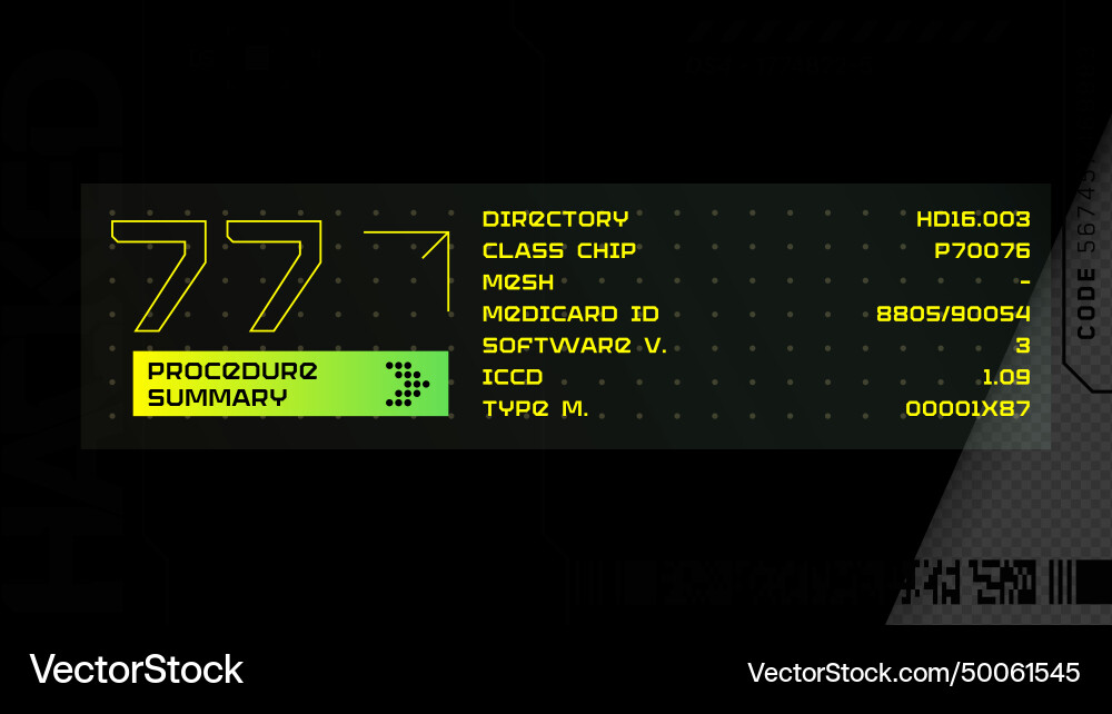 Virtual reality cyberpunk hud interface ci-fi vector image