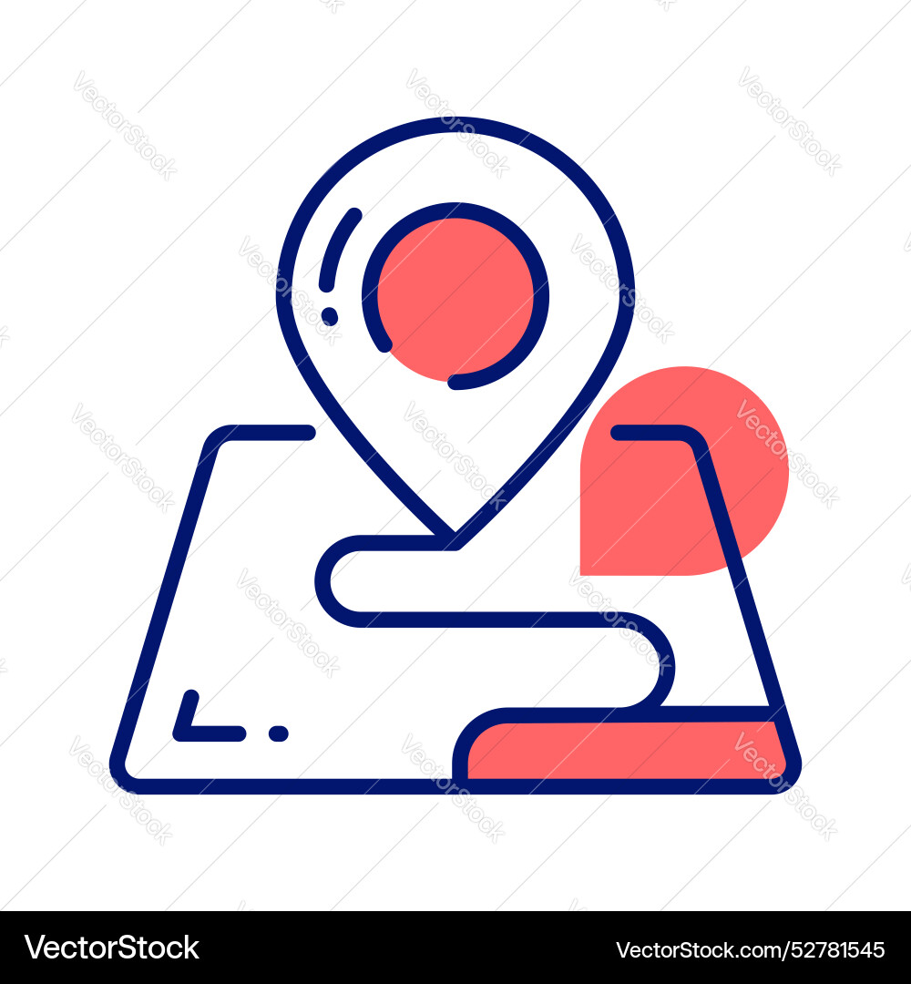 Visually perfect icon of location map editable Vector Image