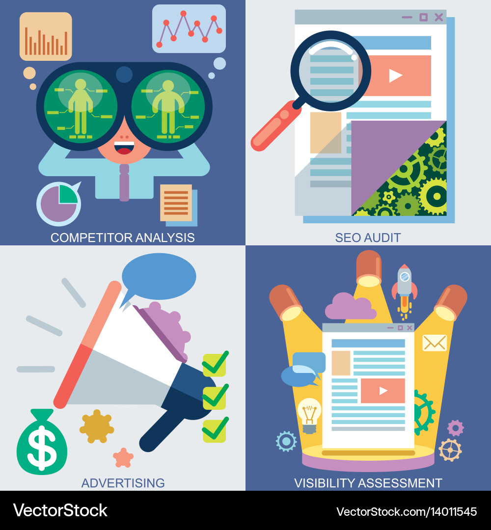 Web Icon Set - Flat Web Icons vector image