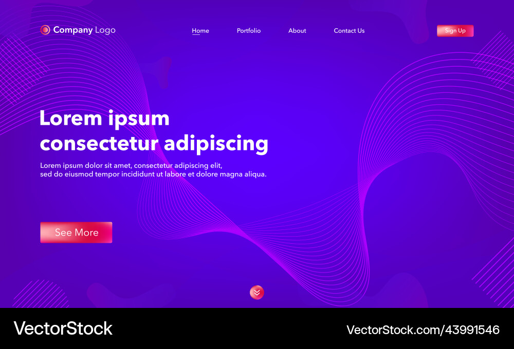 Abstract background website landing page template Vector Image