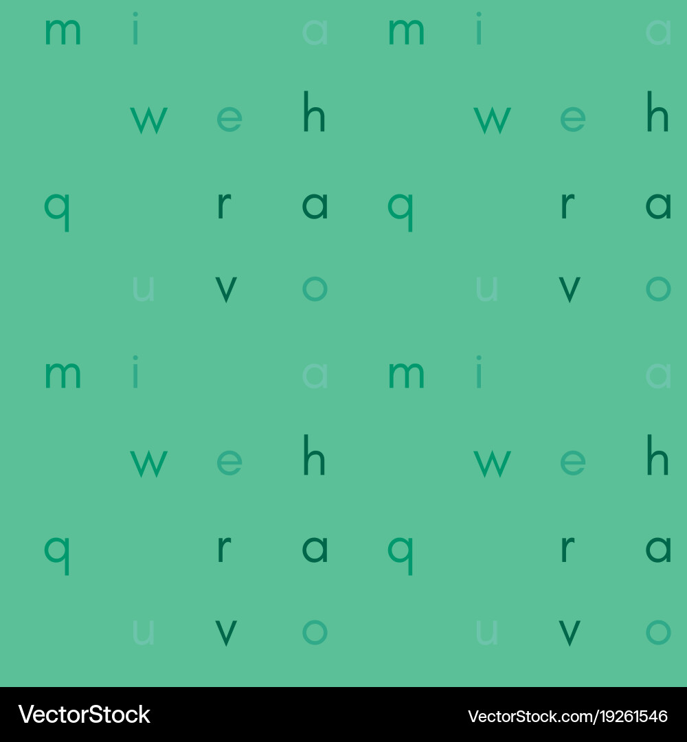 Abstract typography seamless pattern vector image