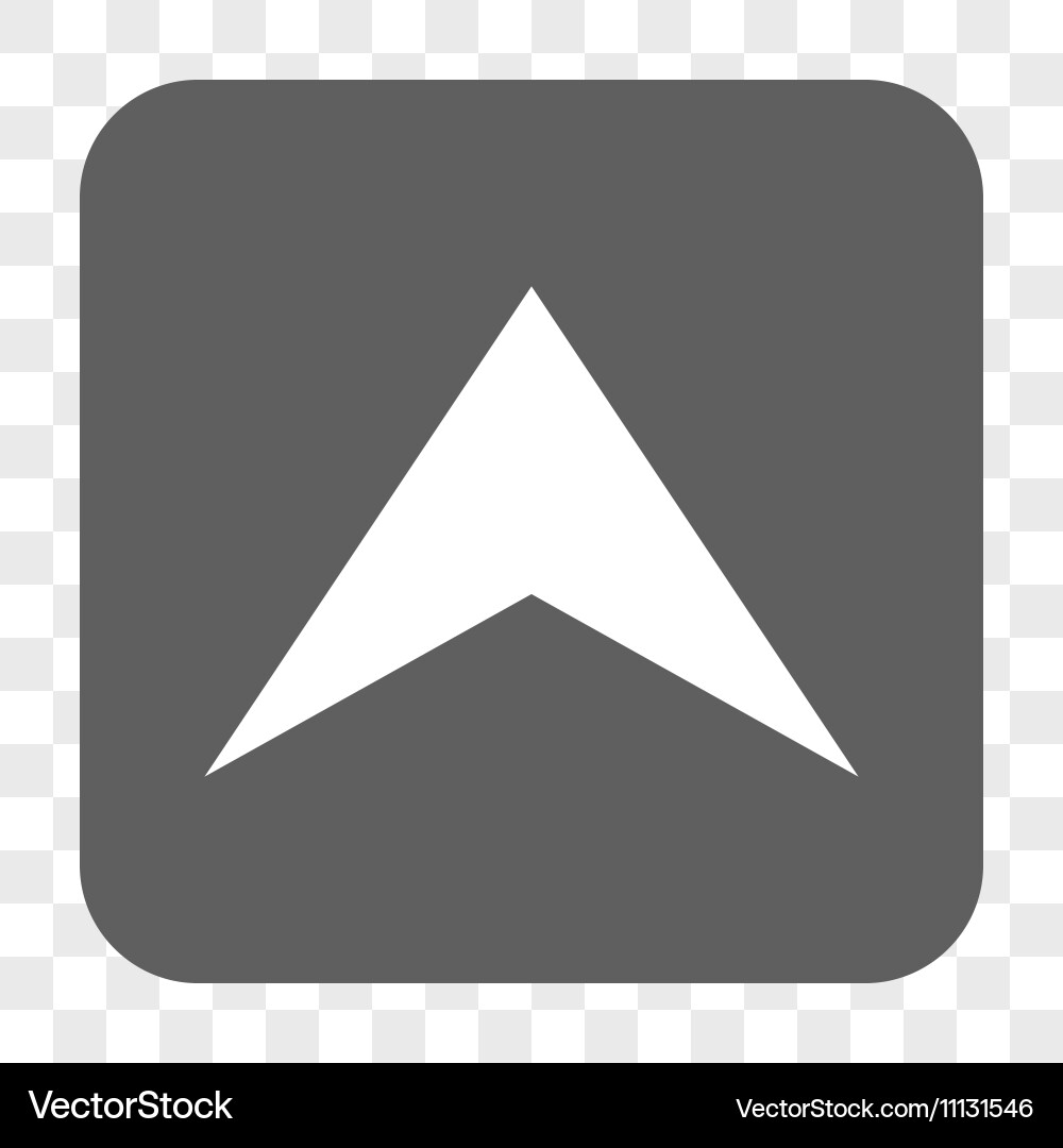 Arrowhead up rounded square button vector image