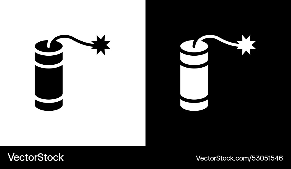Dynamite icon flat fill set collection Dynamite icon flat fill set collection Vector Image