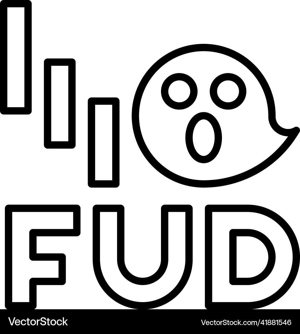 Fud icon crypto related – Royalty-Free Vector | VectorStock