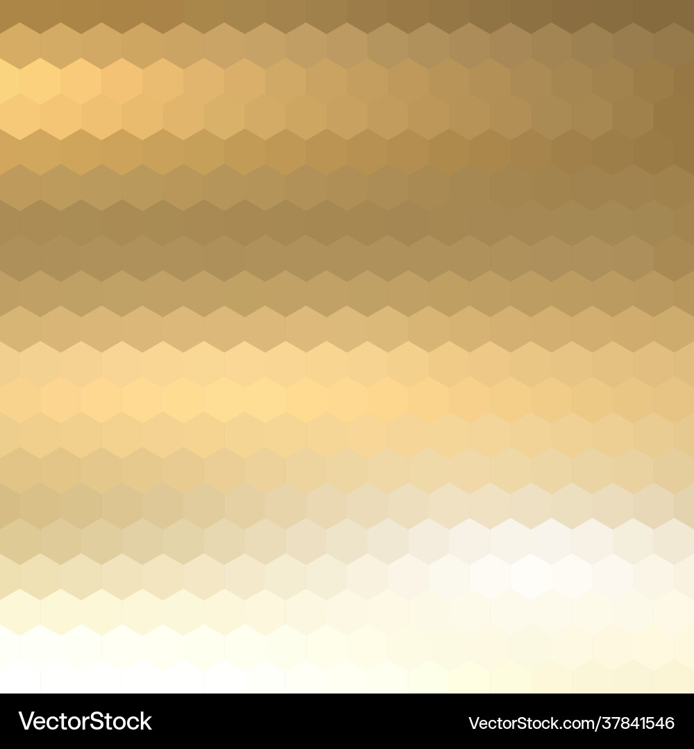 Light gold template in a hexagonal style Light gold template in a hexagonal style vector image