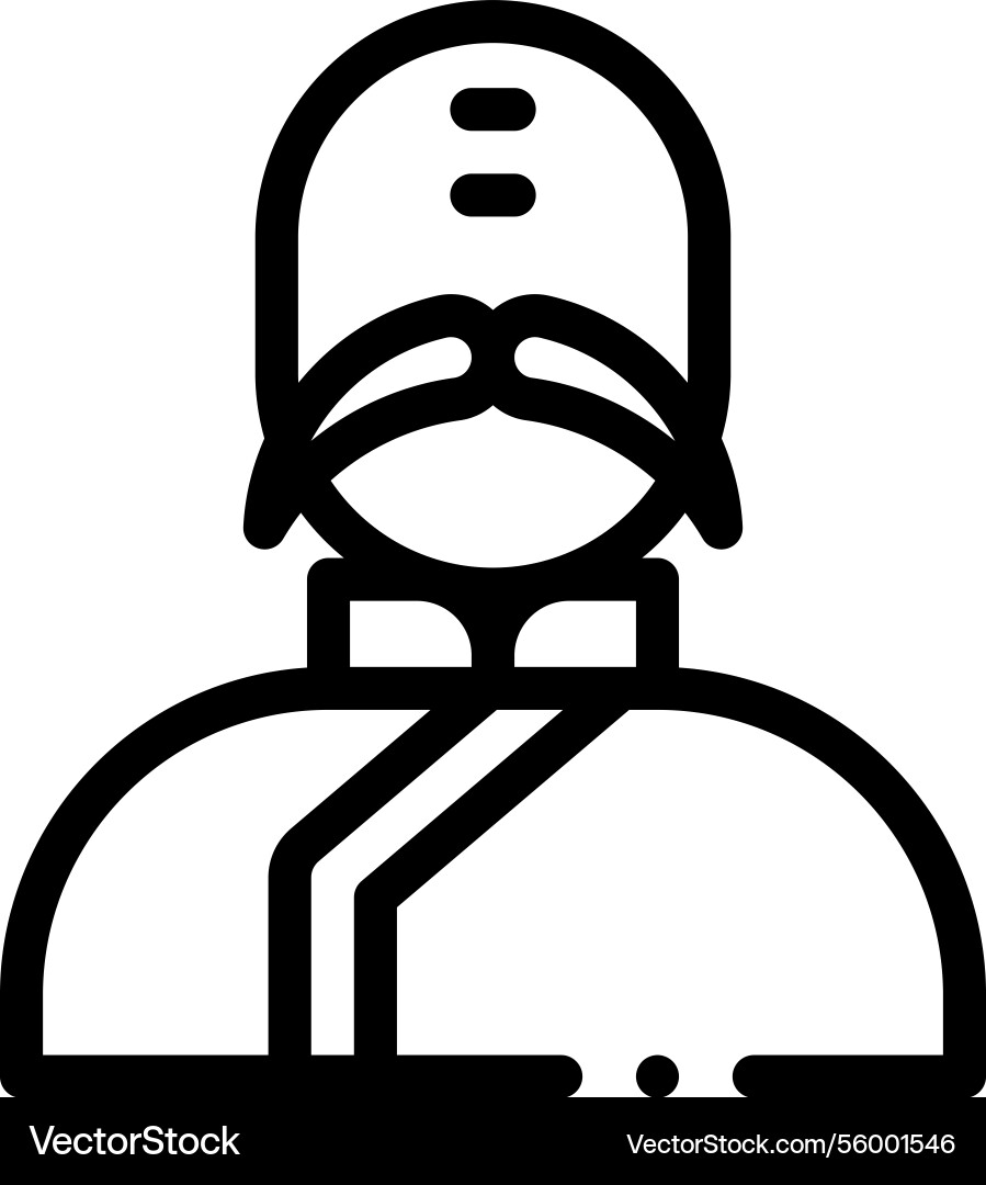 Old man icon thin linear style design isolated Old man icon thin linear style design isolated vector image