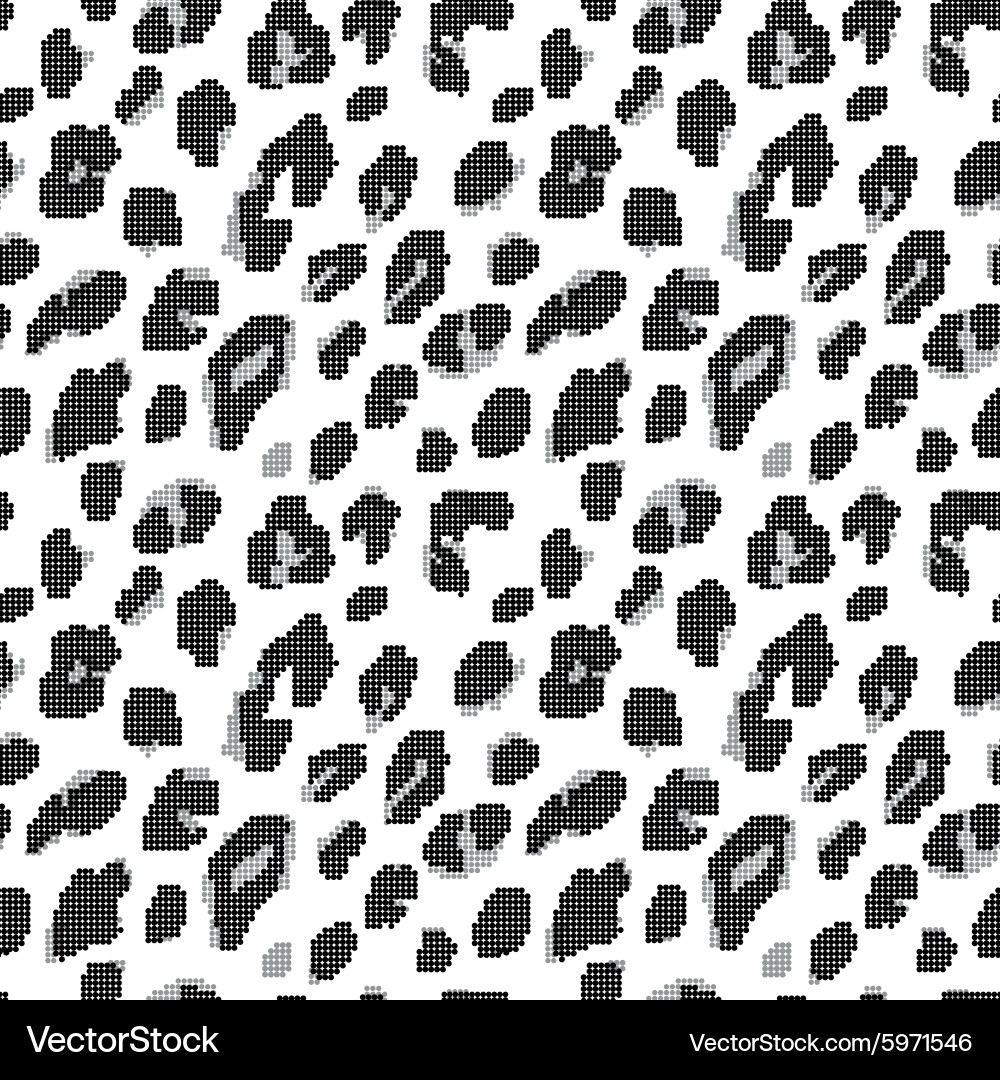 Print fur leopard dots pattern vector image