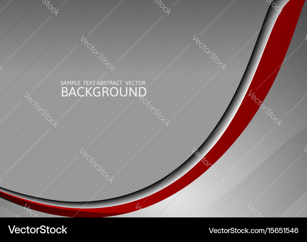 Red and Gray Abstract Curve Background vector image