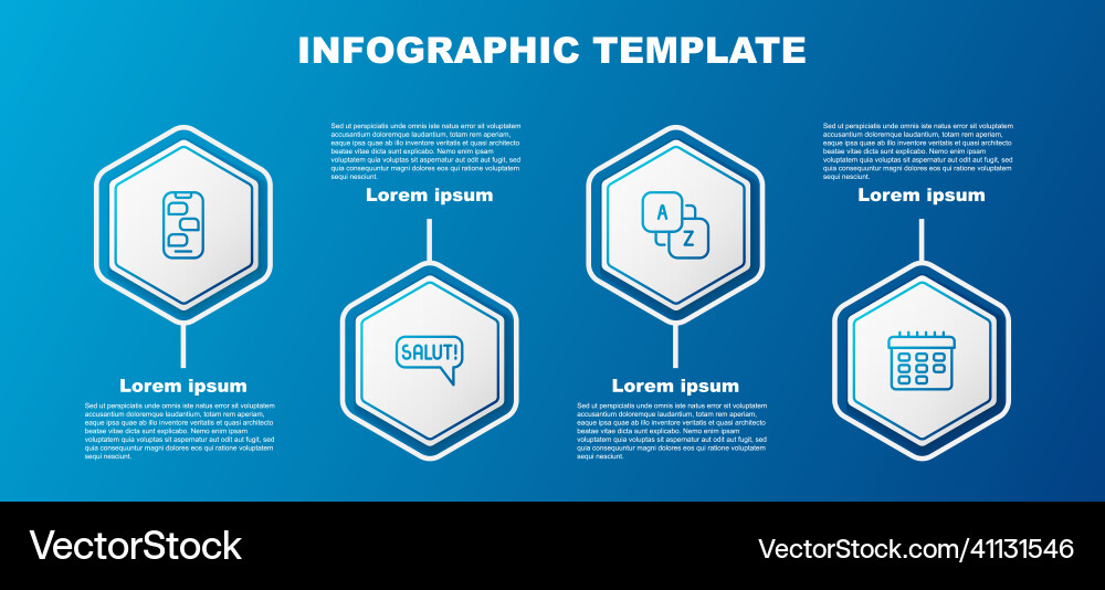 Set line new chat messages notification salut Set line new chat messages notification salut vector image