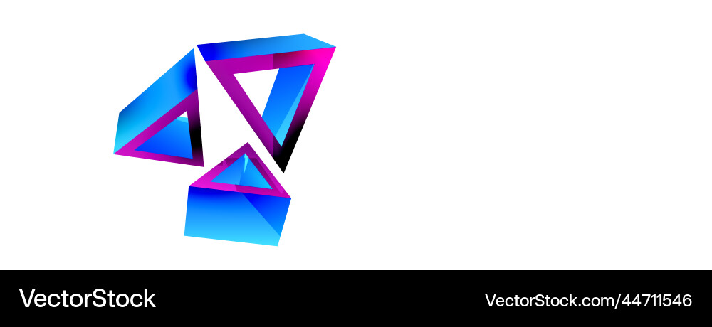 Triangle abstract background 3d basic Triangle abstract background 3d basic vector image