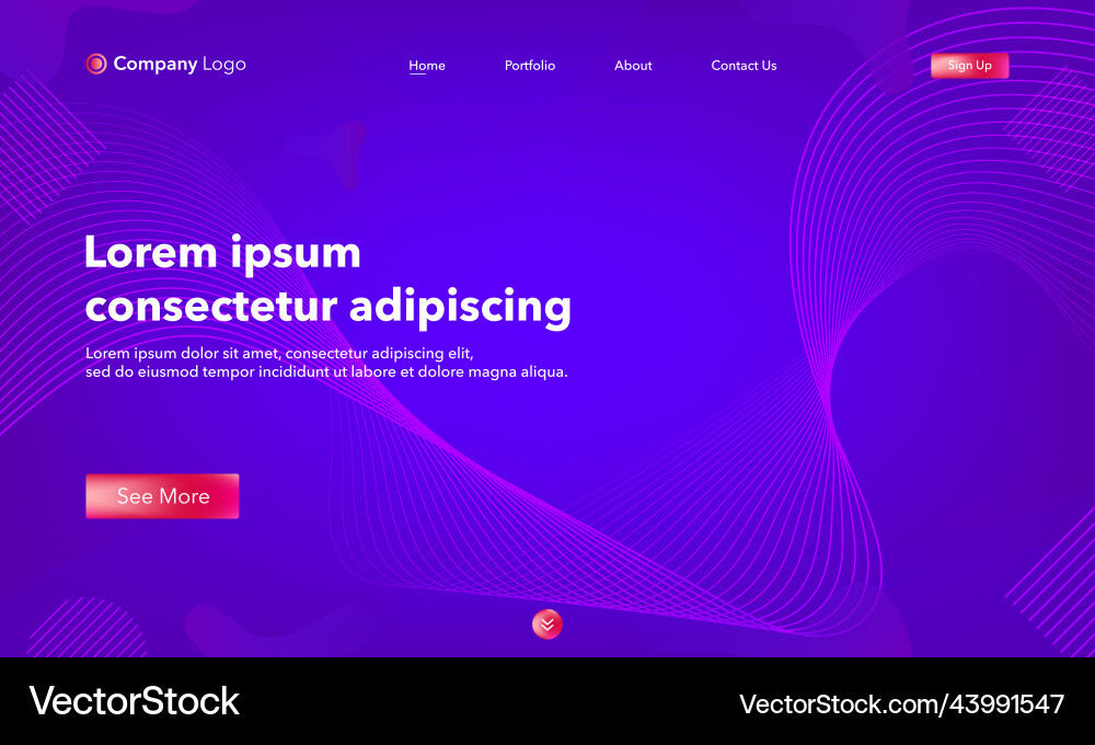 Abstract background website landing page template Abstract background website landing page template vector image