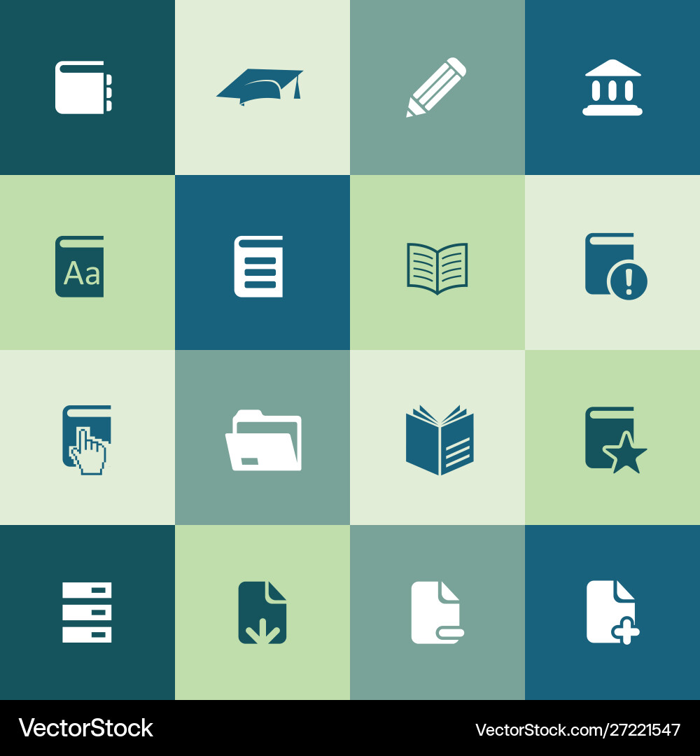 Books icons universal set for web and ui vector image