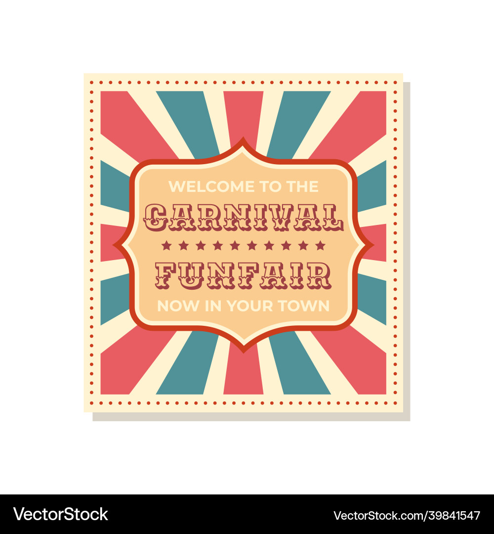 Fasching retro poster funfair Ankündigungsbanner Fasching retro poster funfair Ankündigungsbanner vektorbild