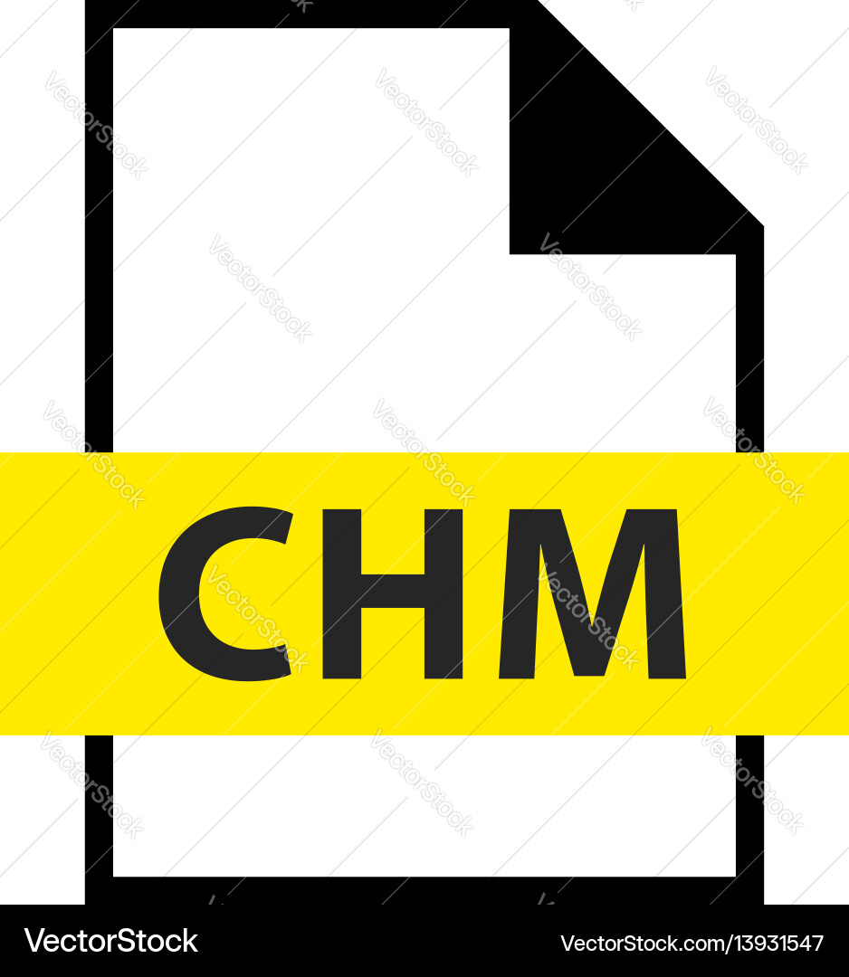 File name extension chm type vector image