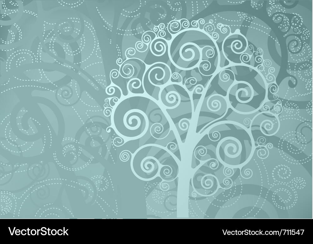 Floral Swirl Background Vector Image