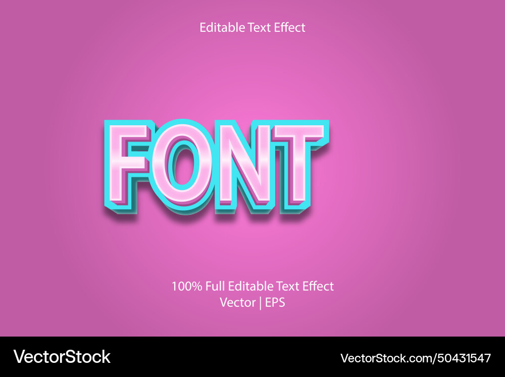 Font Text Effect - Editable Style vector image
