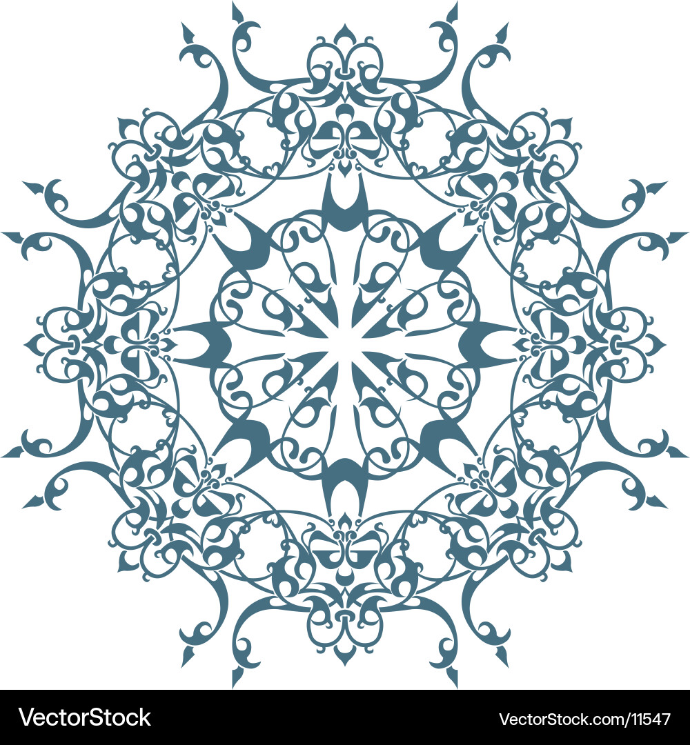 Intricate Floral Scroll Pattern Vector Image