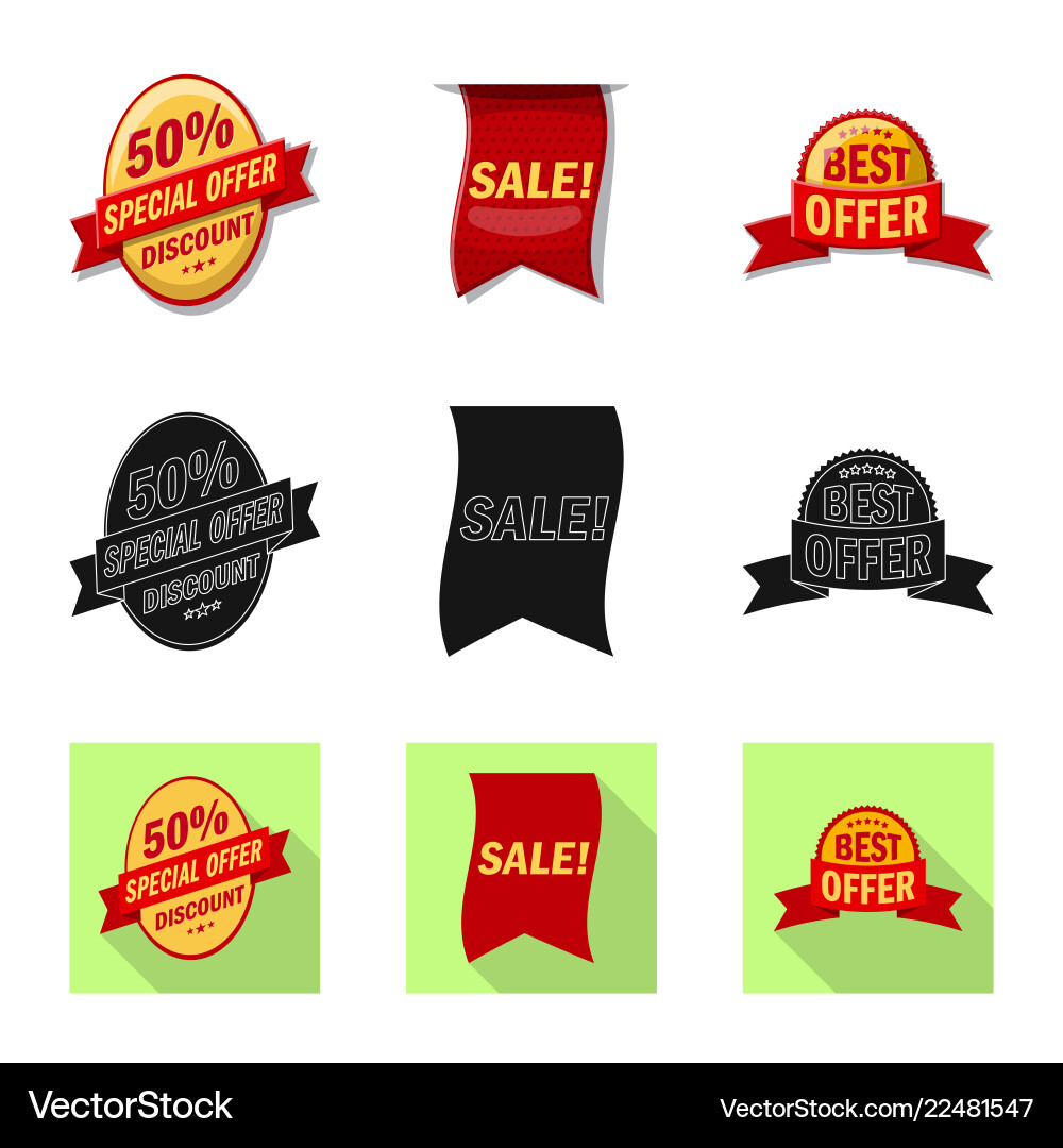 Isolated object of emblem and badge symbol vector image