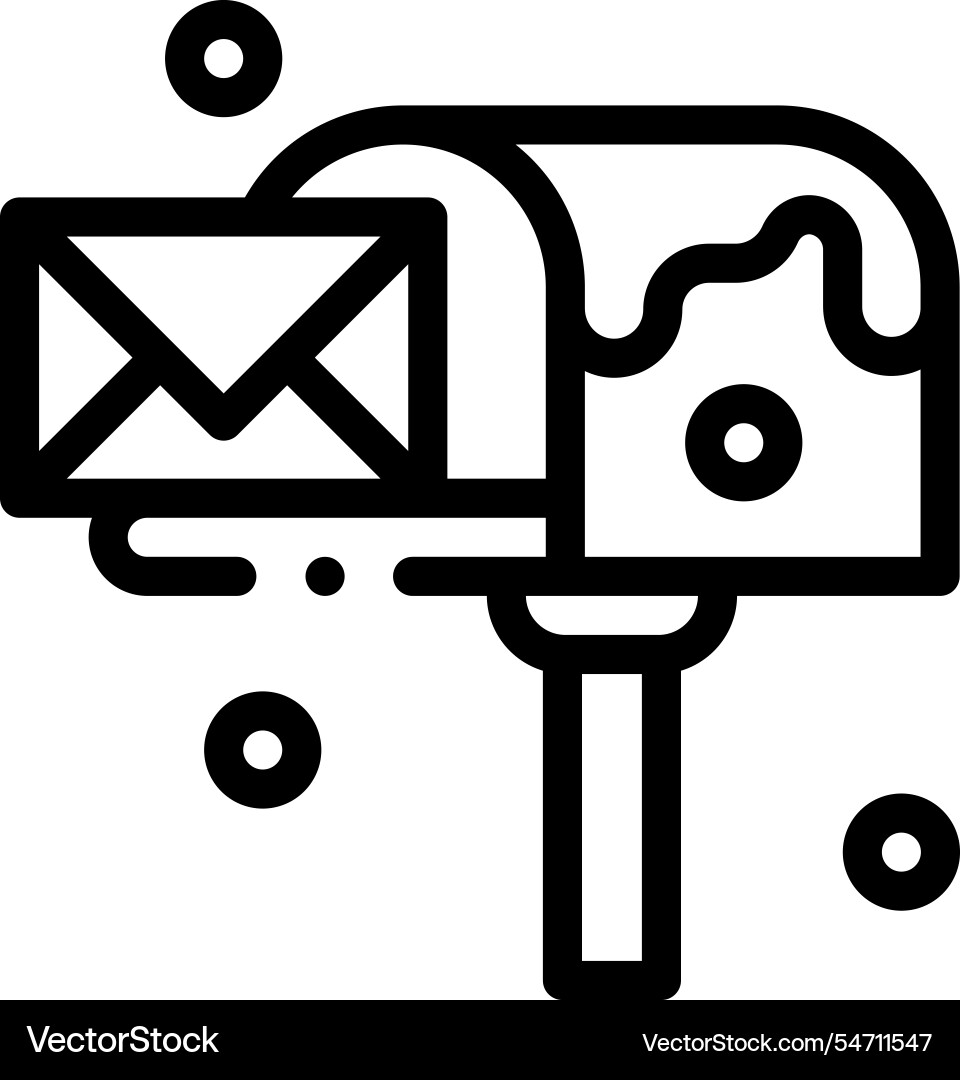 Mail icon thin linear style design isolated Mail icon thin linear style design isolated vector image