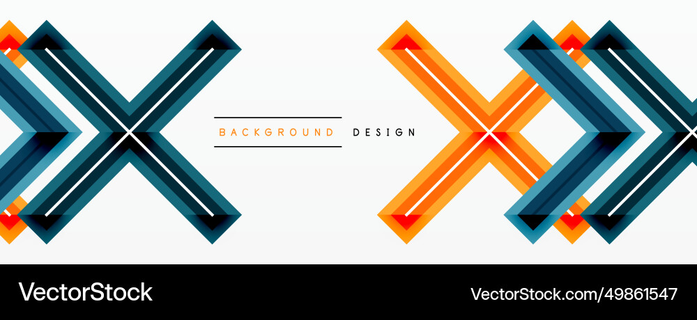 Minimal geometric background cross line design Vector Image