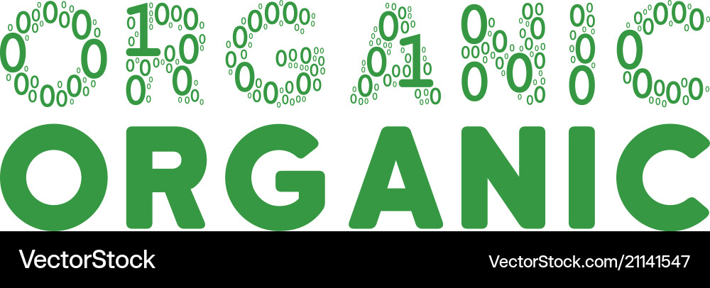 Organic text mosaic of binary digits Organic text mosaic of binary digits vector image